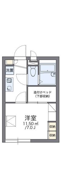 レオパレスウエストコート 間取り図