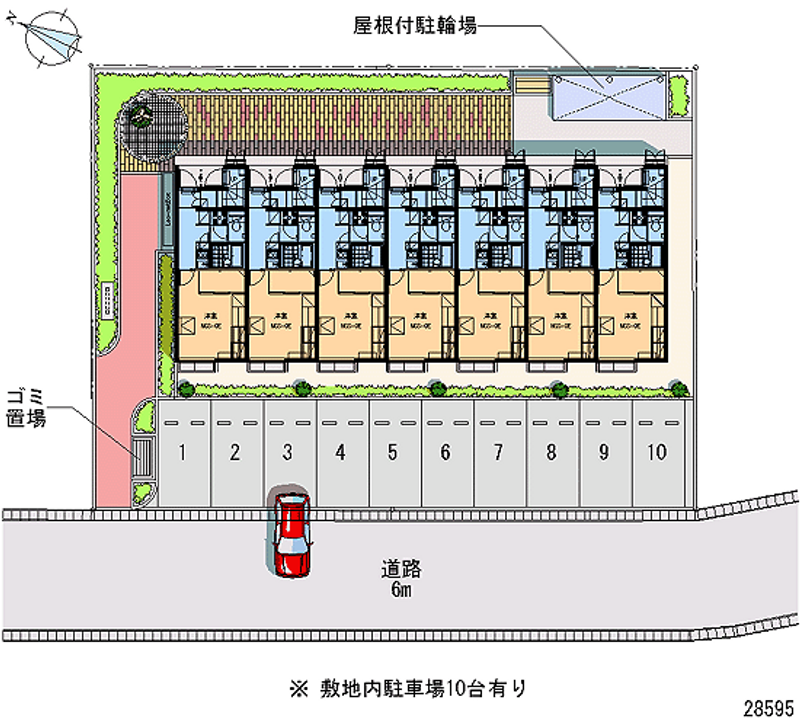 レオパレスリミエール 月極駐車場