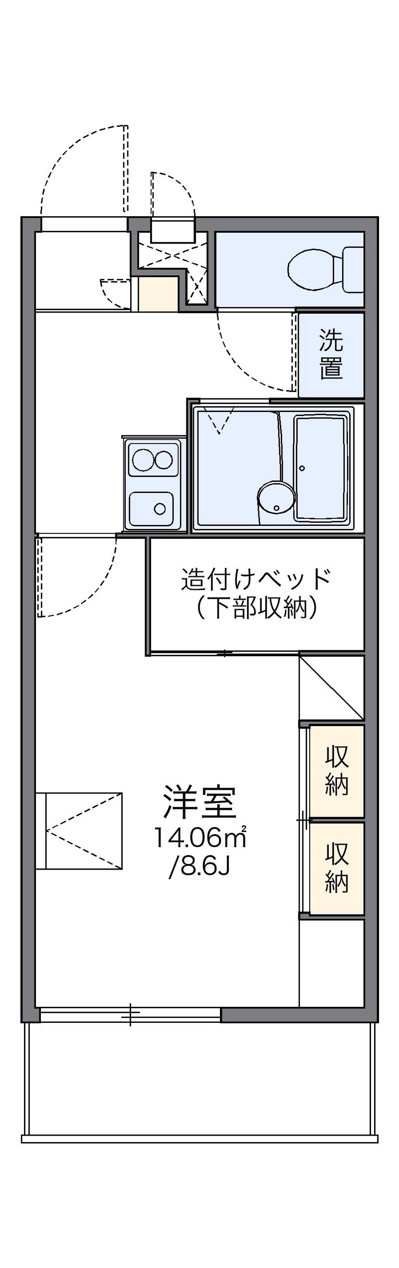 レオパレスコンフォール石橋Ａ 間取り