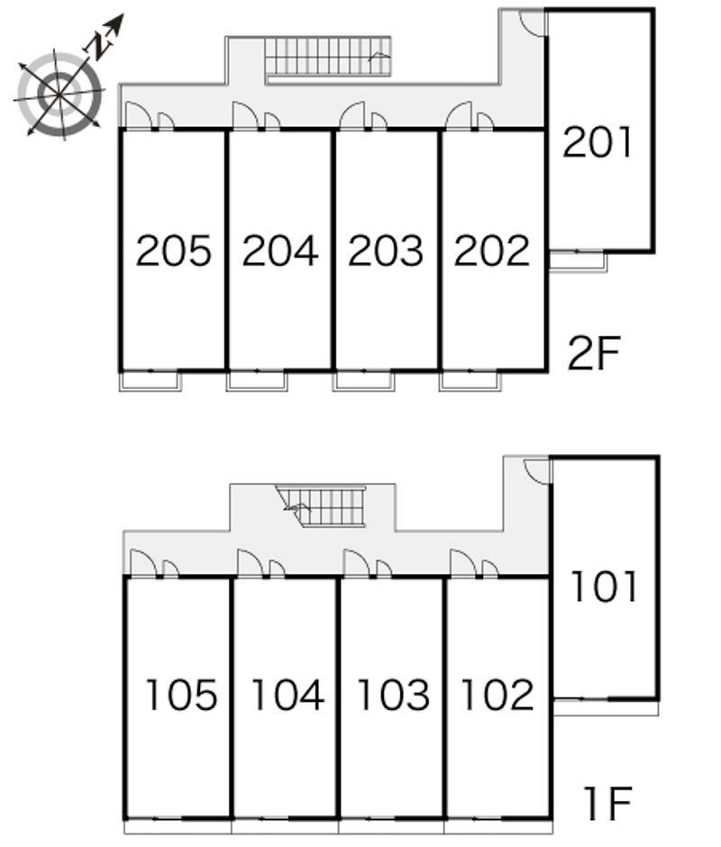 レオパレス雪月花 間取配置図