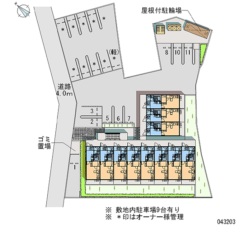 43203 Monthly parking lot