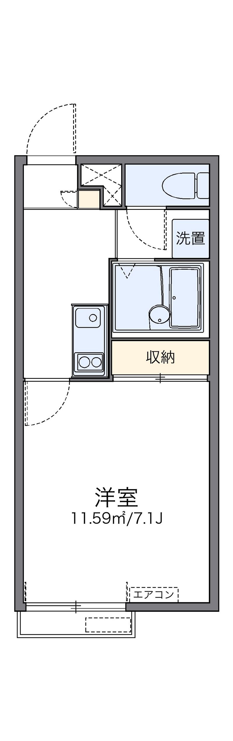 レオパレス西ノ京吽 間取図