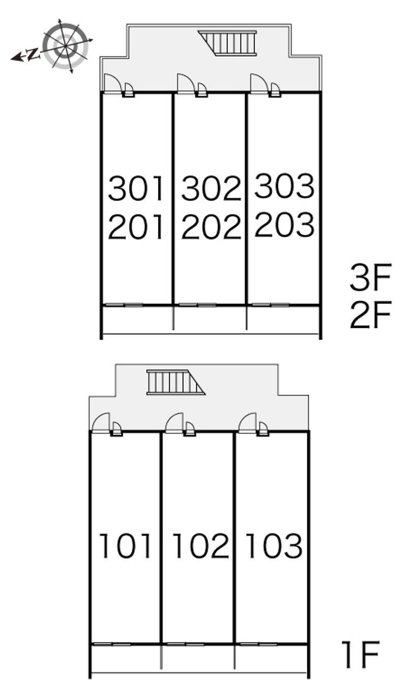 レオパレスセザル 間取配置図
