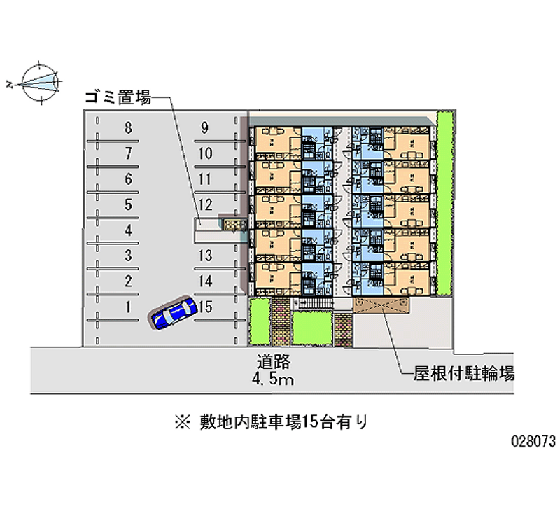 レオパレスハートフル 月極駐車場