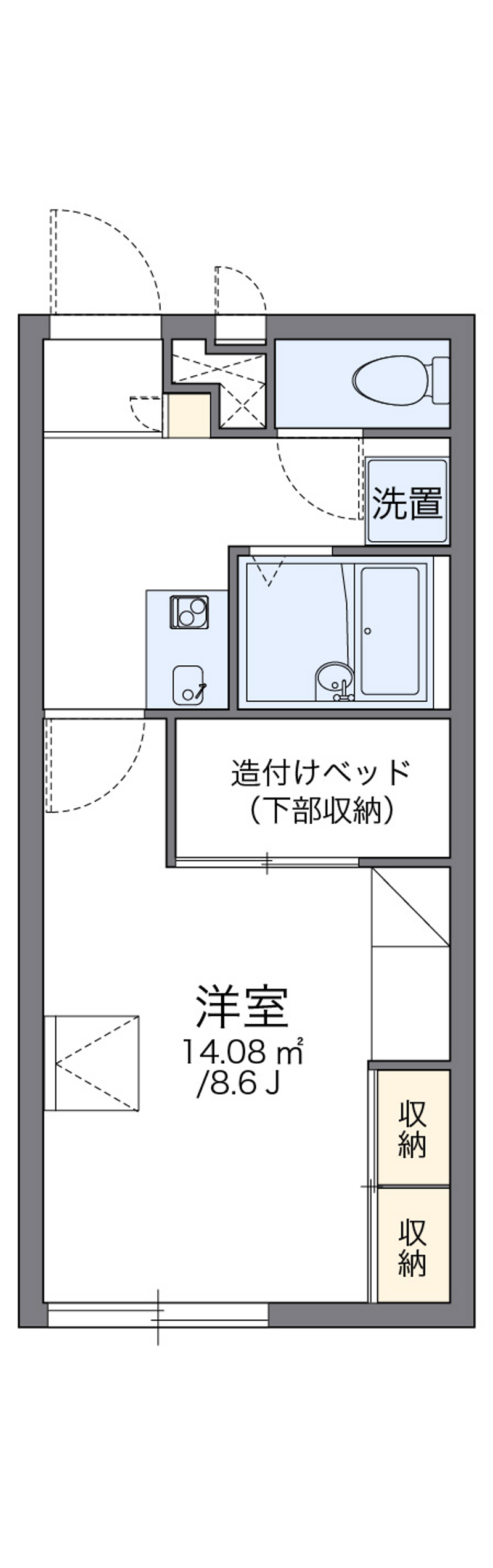 レオパレスさつき 間取り