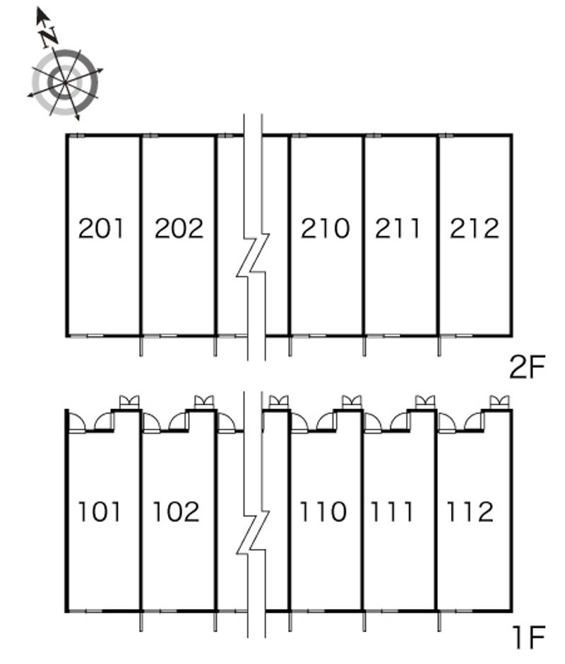 レオパレスアンゲネーム 間取配置図