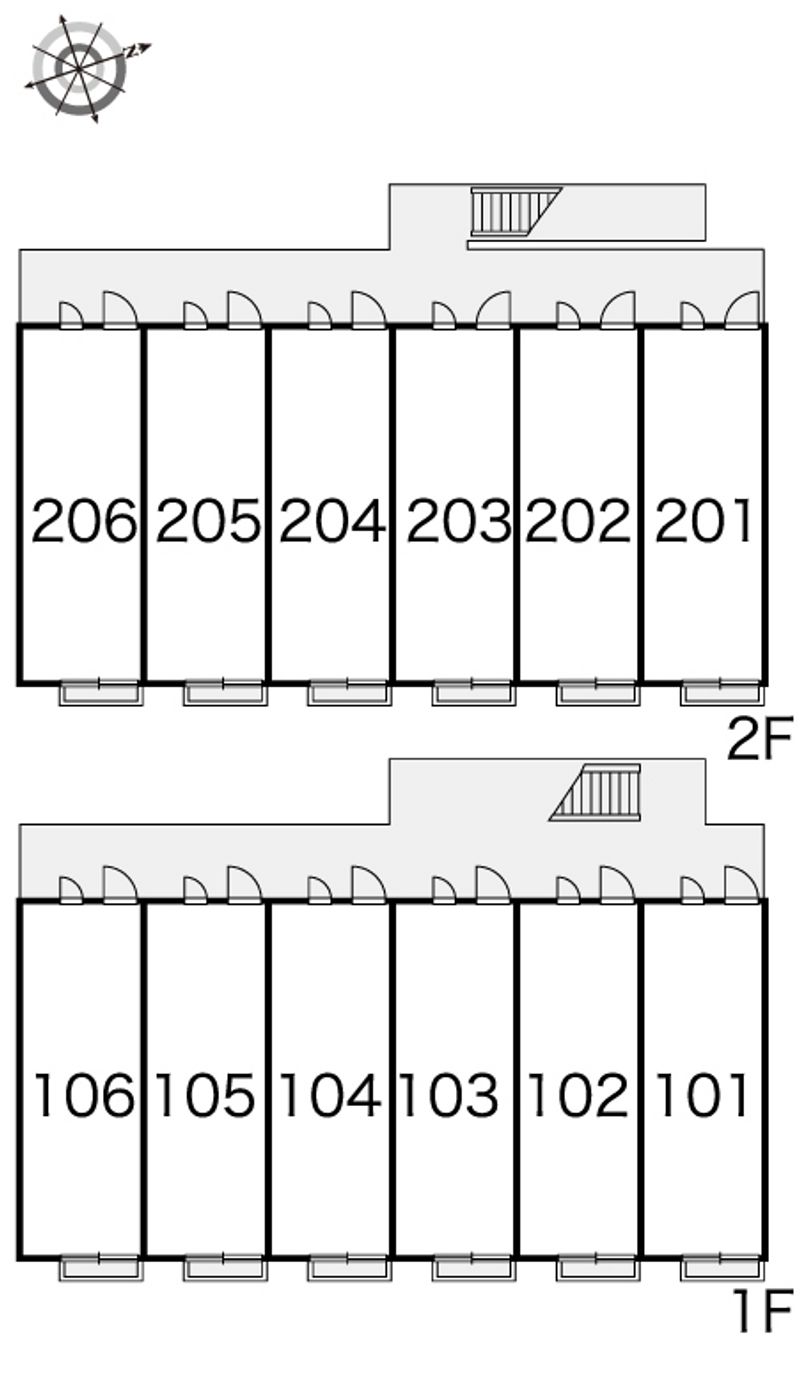レオパレスゆずり葉のさと 間取配置図