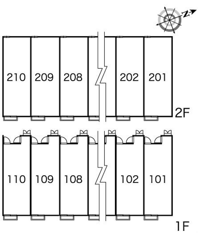 レオパレスサンフラワーⅢ 間取り配置図