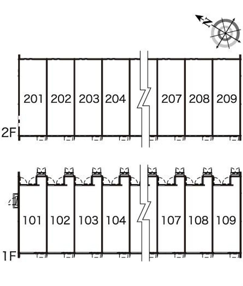 レオネクストコメ吉　ＰａｒｔⅡ 間取配置図