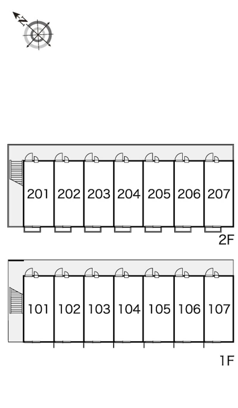 レオパレスいなば 間取り配置図