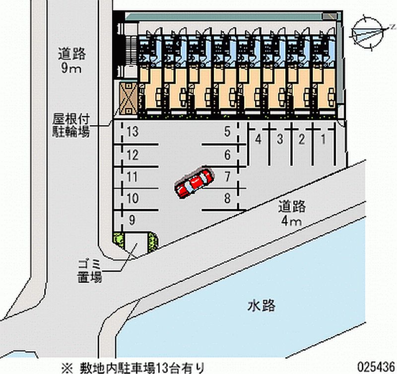 レオパレスクイール堀川 月極駐車場