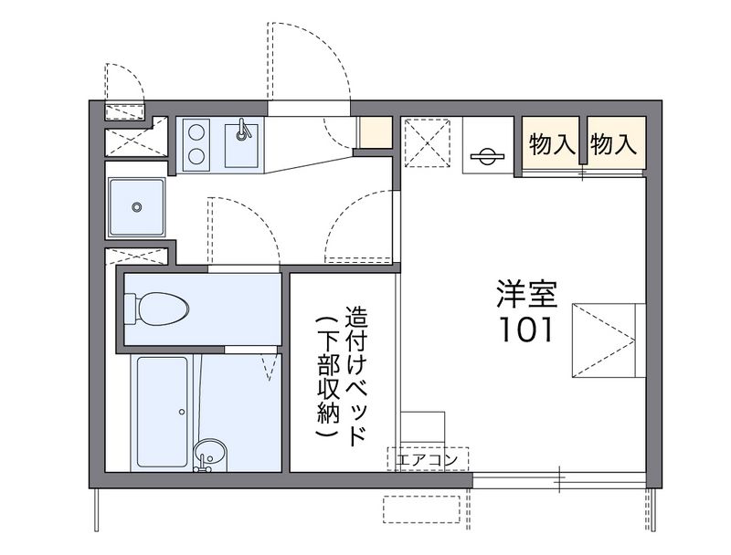 レオパレス板原 間取図