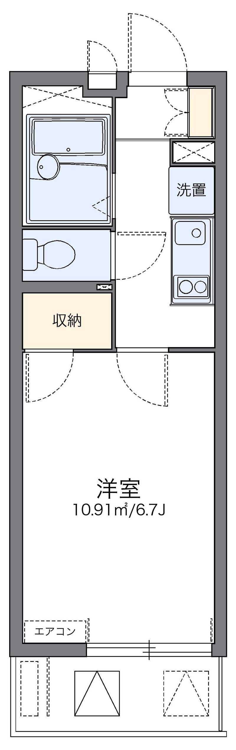 レオパレスパレス中田 間取図