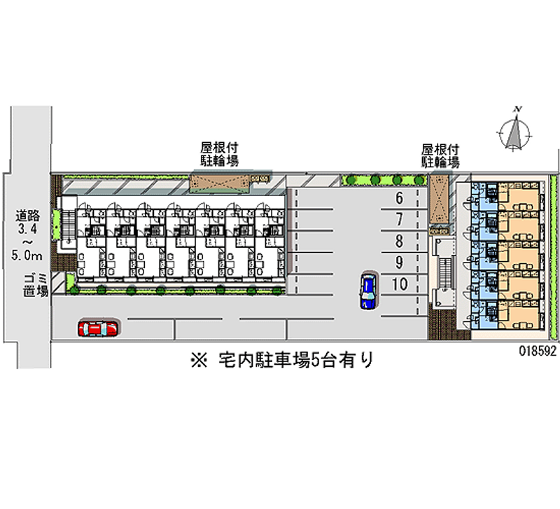 レオパレス妻田北Ｂ 月極駐車場