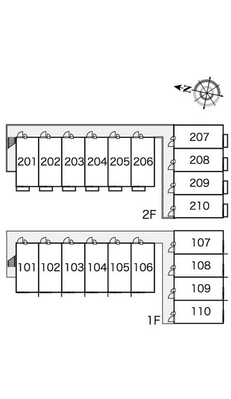 レオパレスオータムⅢ 間取配置図