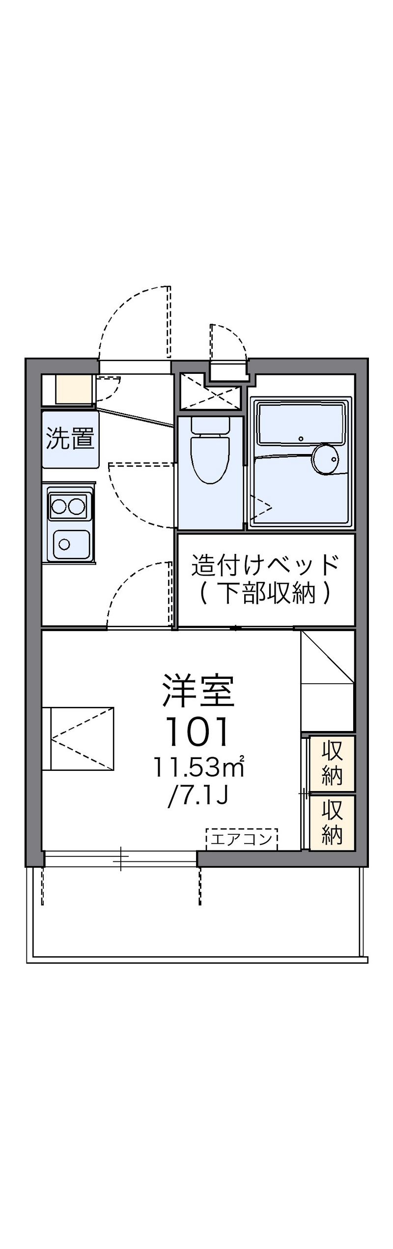 レオパレスＦｕｍｉｎ 間取図
