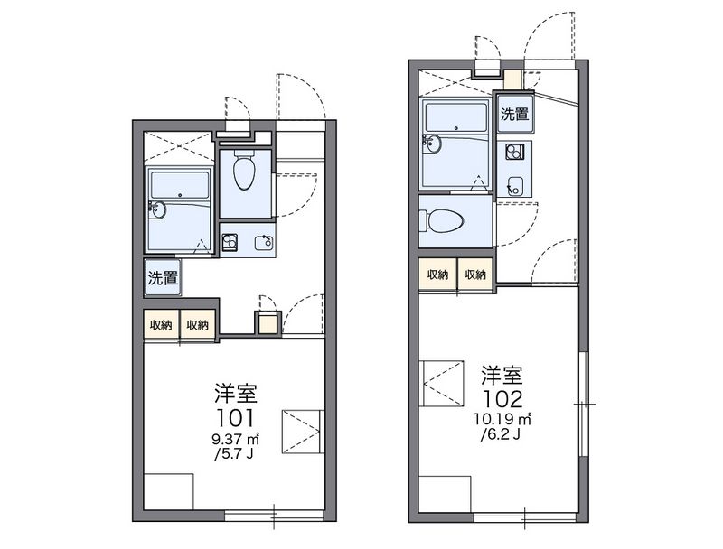 レオパレスカルチェ錦町 間取図
