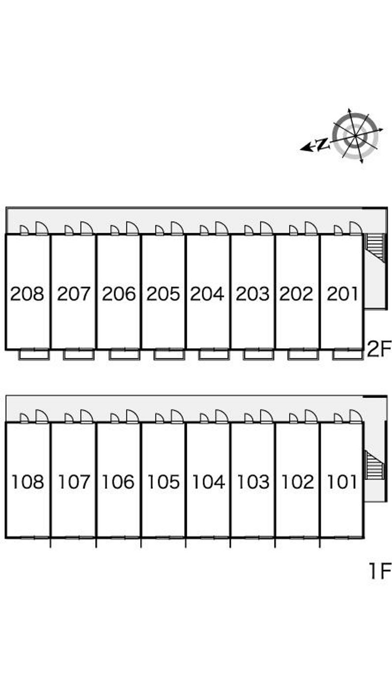 レオパレスホクト 間取り配置図