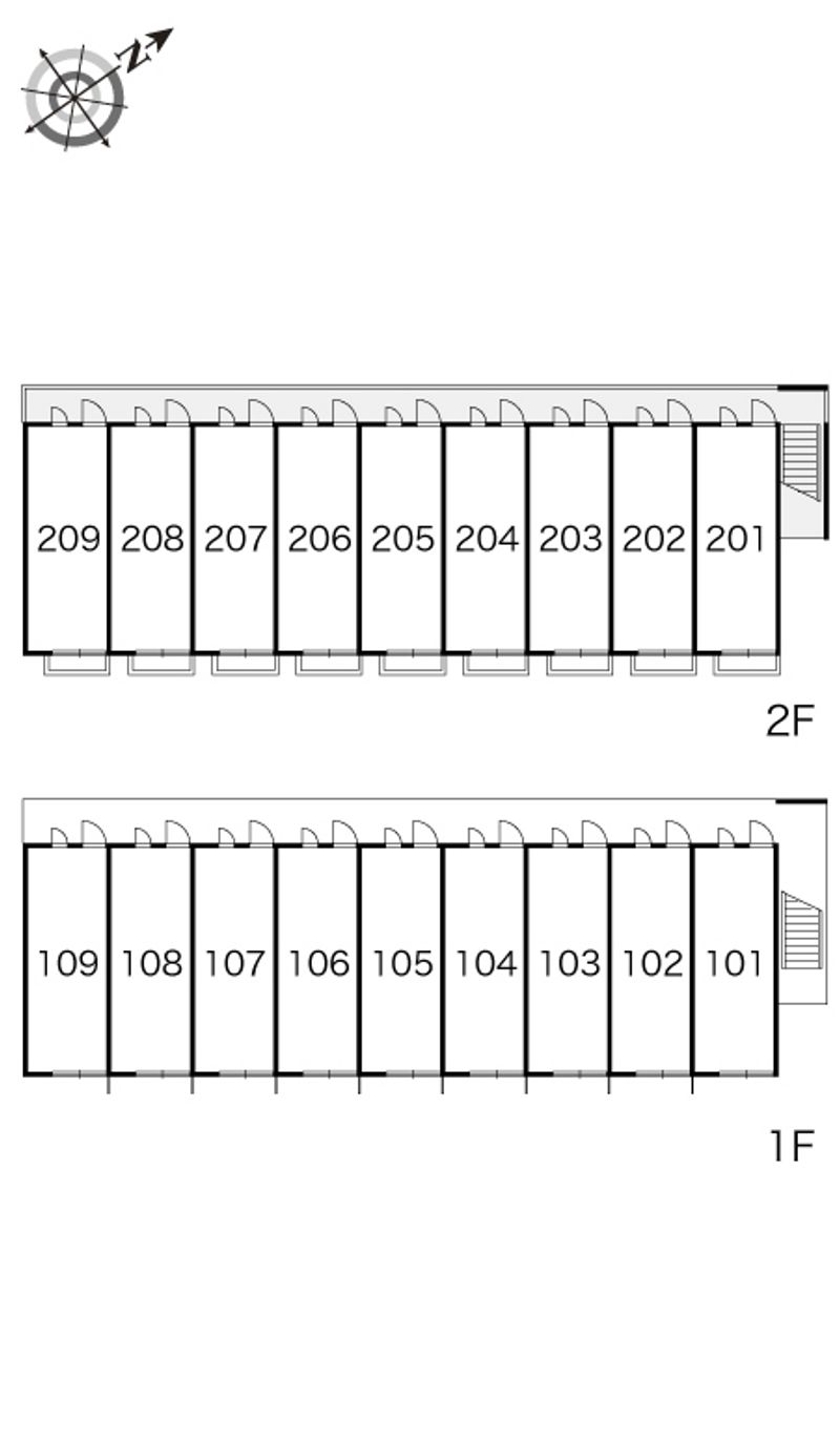 レオパレスティエラ　Ⅰ 間取配置図