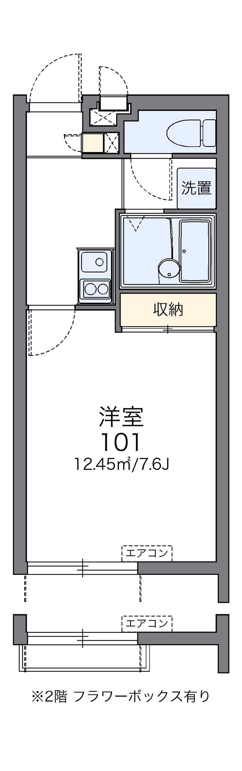 レオパレスなーぐすくＧＵＷＡ 間取図