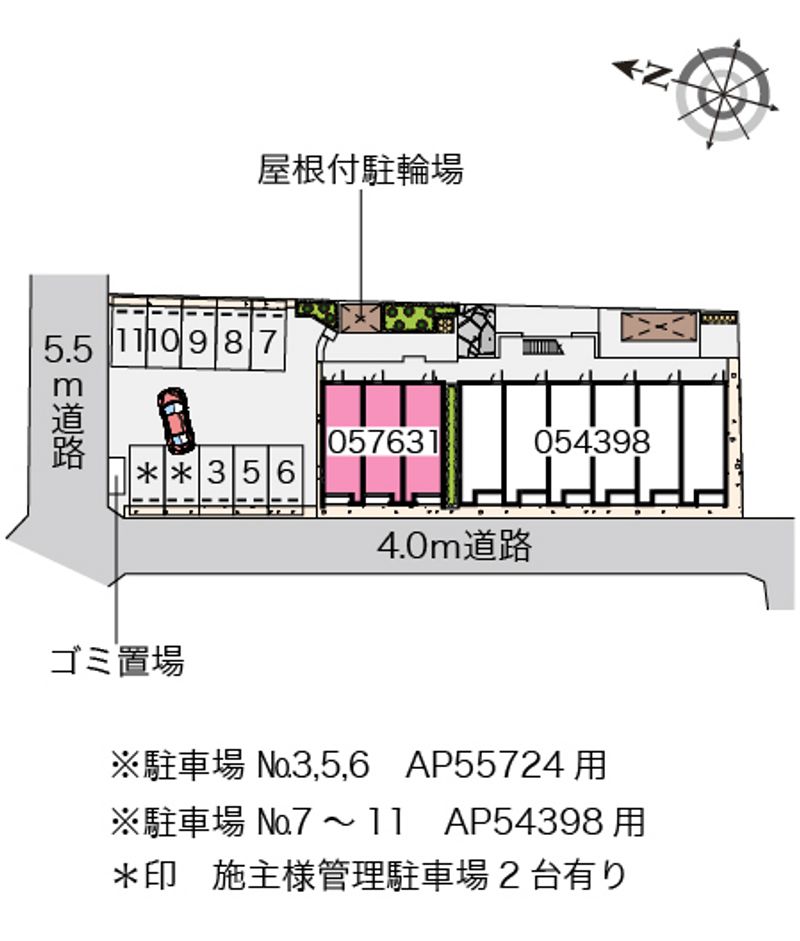 クレイノレインボー上竹Ⅲ 配置図