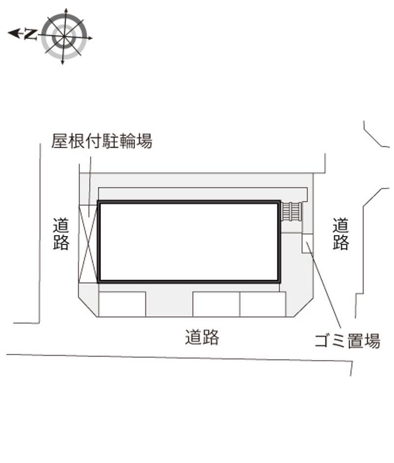 レオパレスシャンテ三国本町 配置図