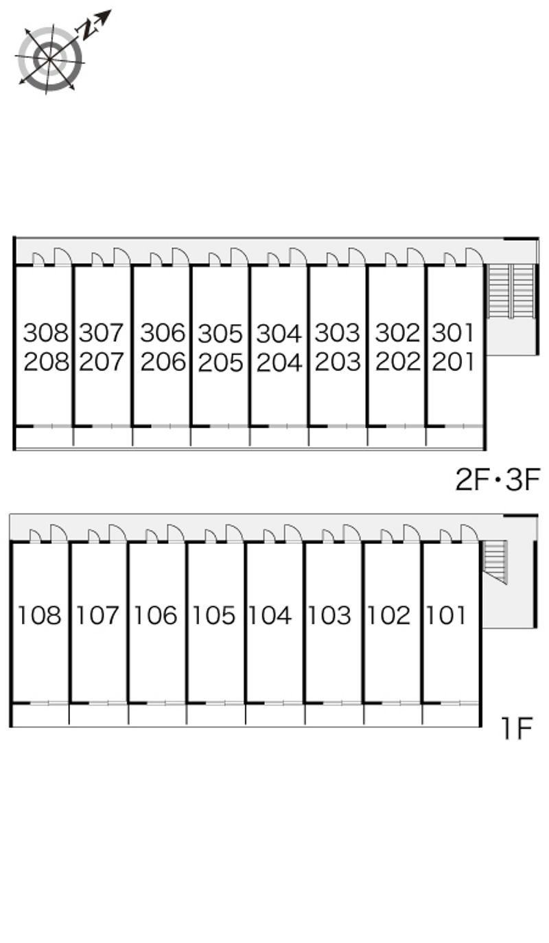 レオパレスルミエール０２ 間取配置図