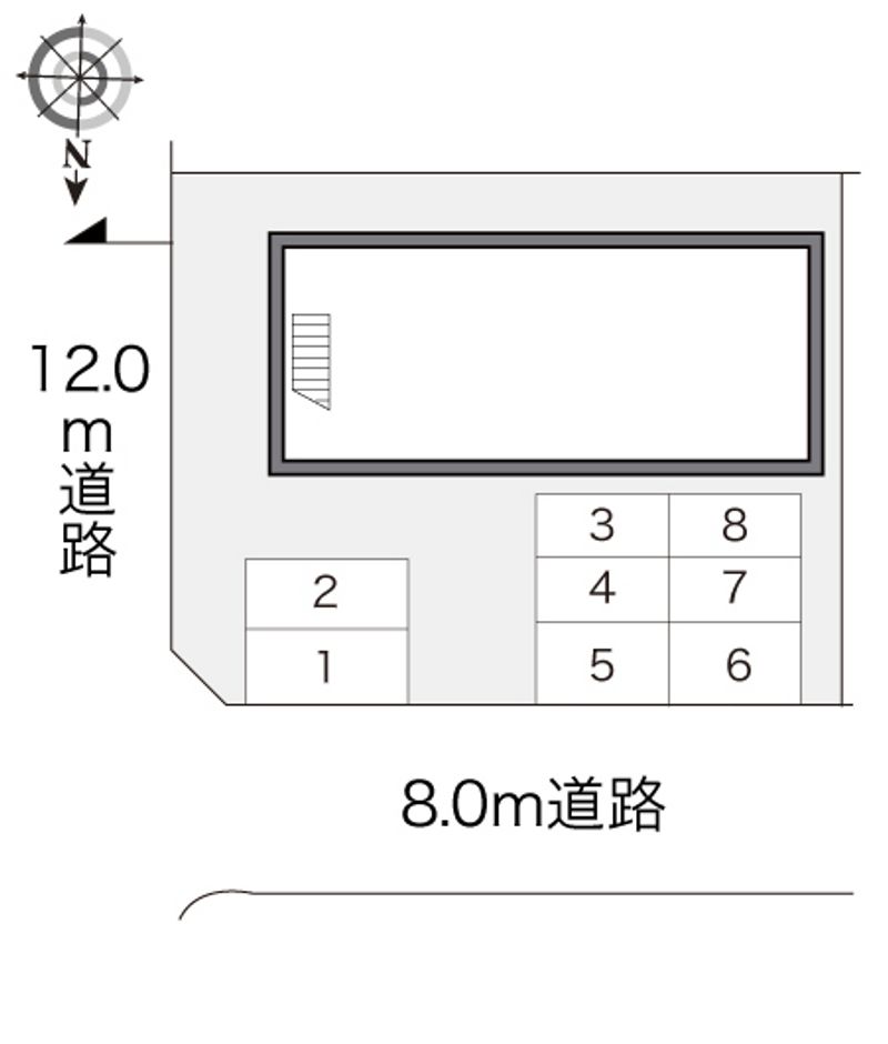 レオパレスノースシティⅡ 配置図