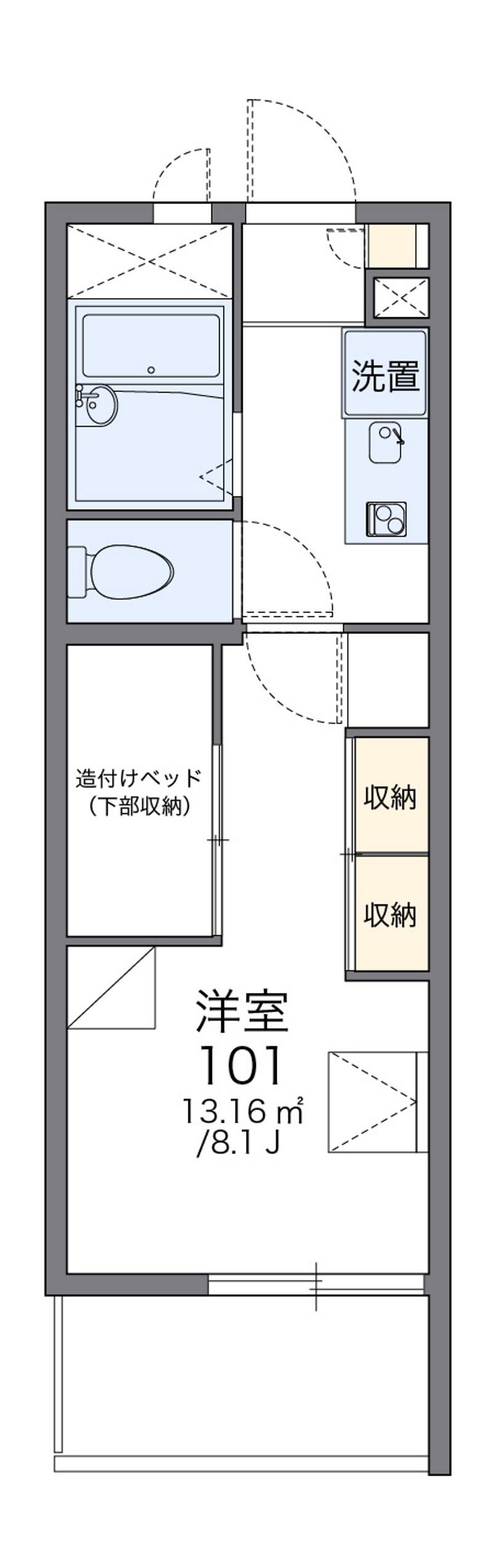 レオパレスエアポートビュー 間取図