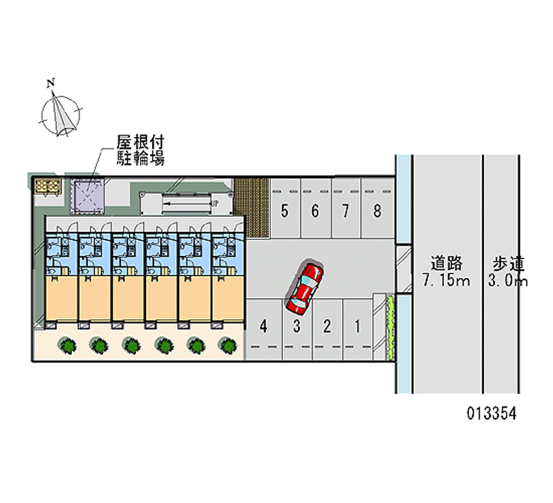 レオパレスクワルト高木 月極駐車場