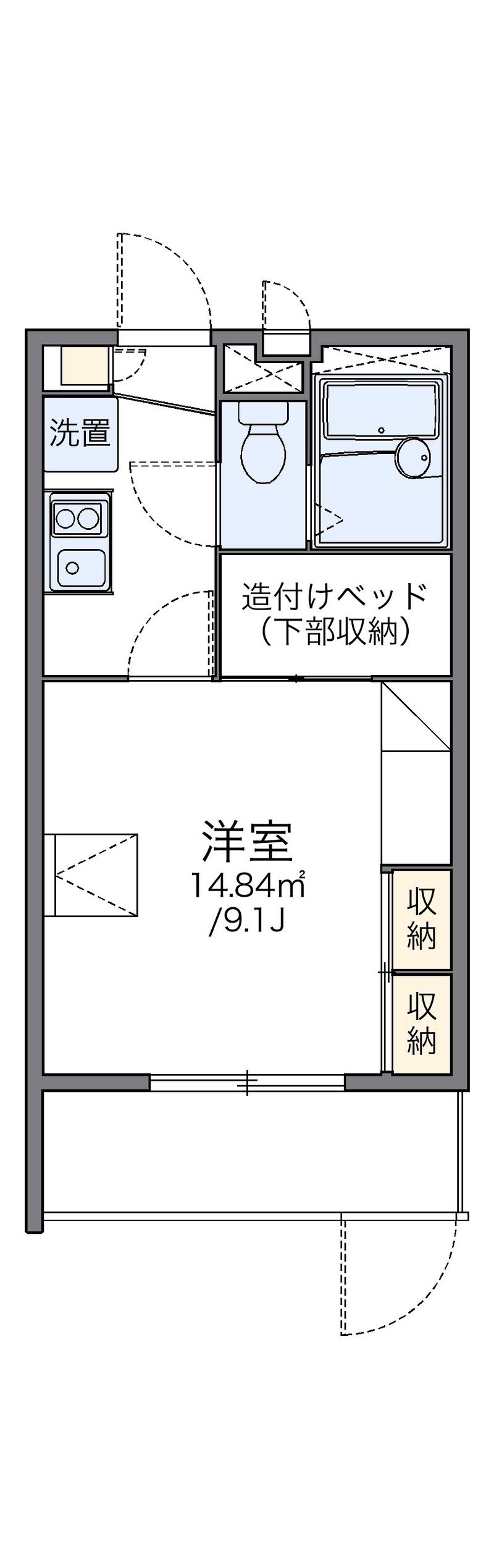 レオパレスヤマハ 間取図