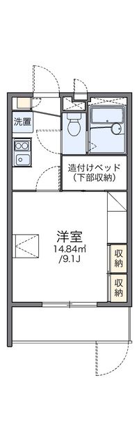 レオパレスヤマハ 間取り図