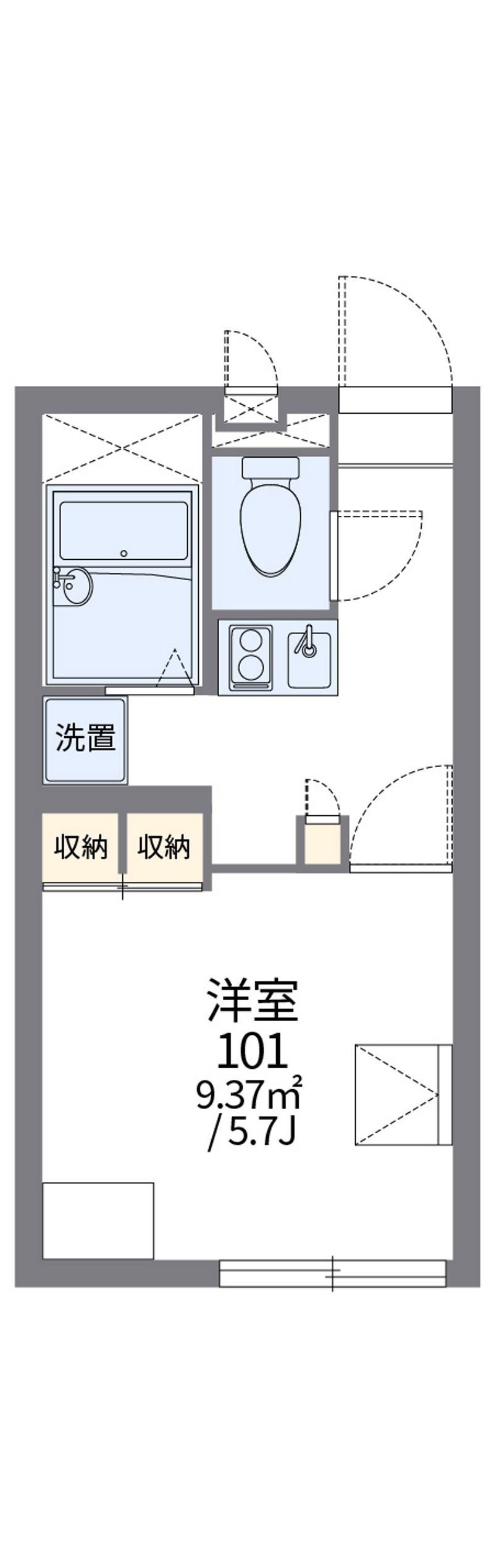 レオパレスエボール 間取図