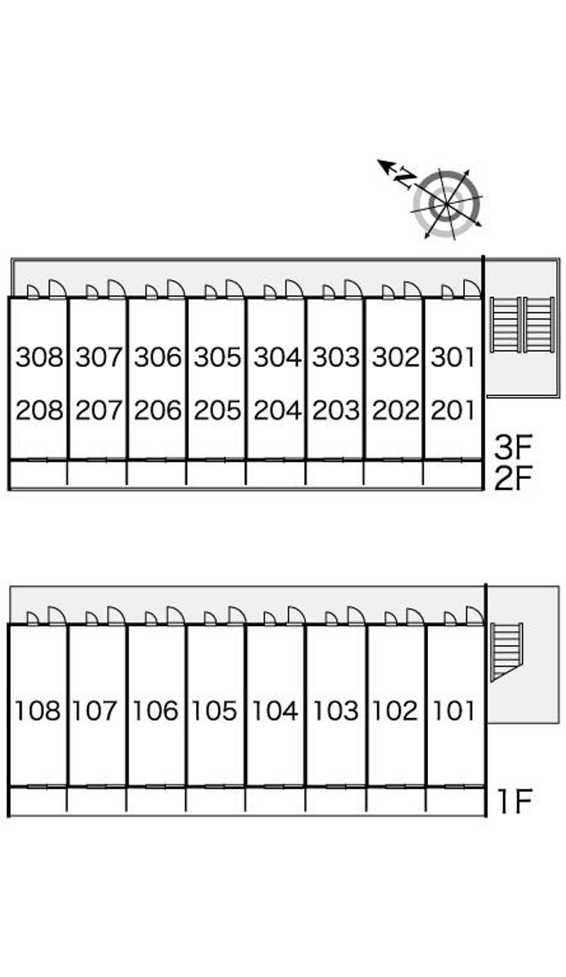 レオパレス渚 間取配置図