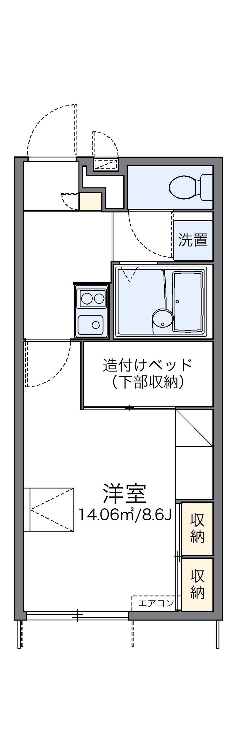 レオパレス平針黒石 間取図
