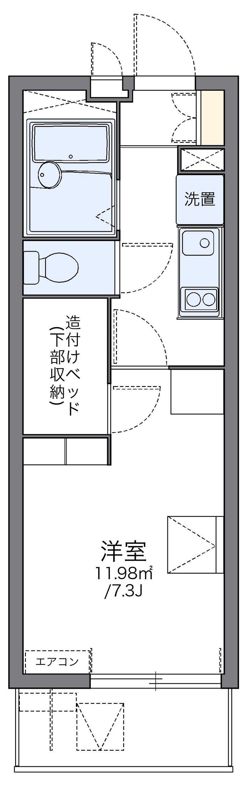レオパレスパラーム　ユーマ 間取図