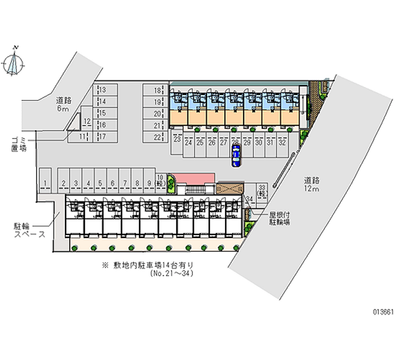 13661 Monthly parking lot