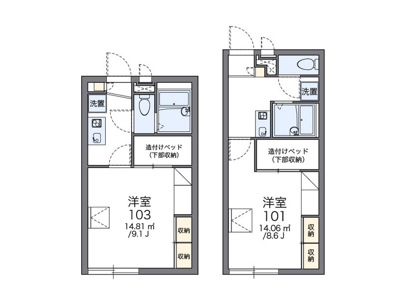 レオパレスクリアーⅡ 間取図