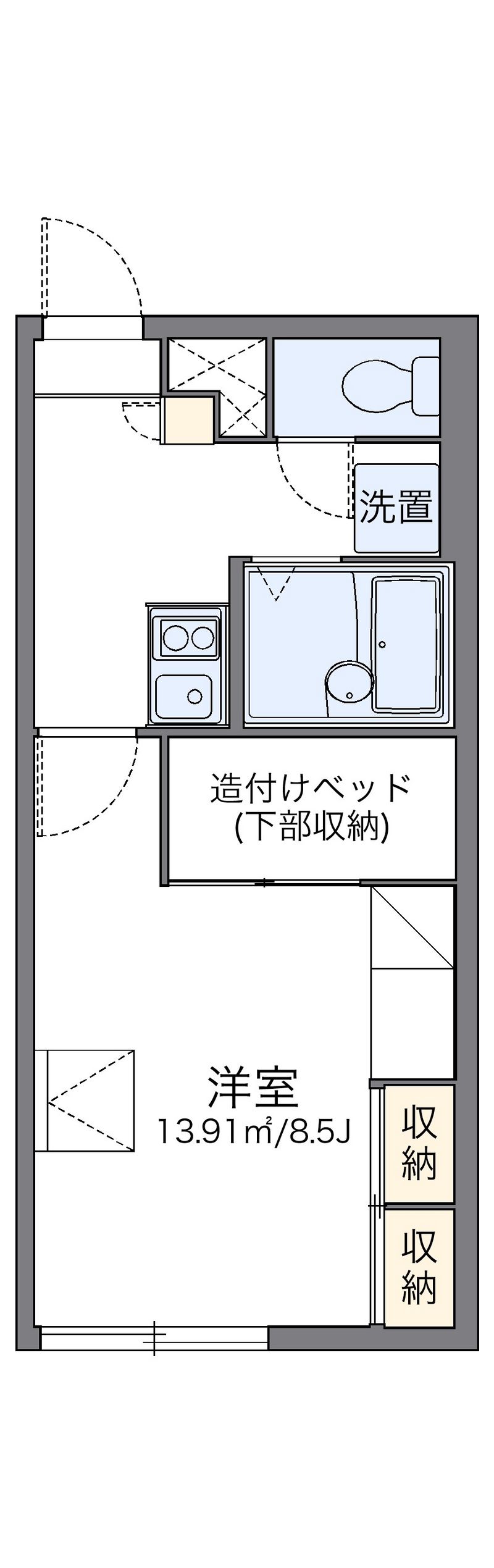 レオパレスメゾンド伏古Ⅱ 間取図