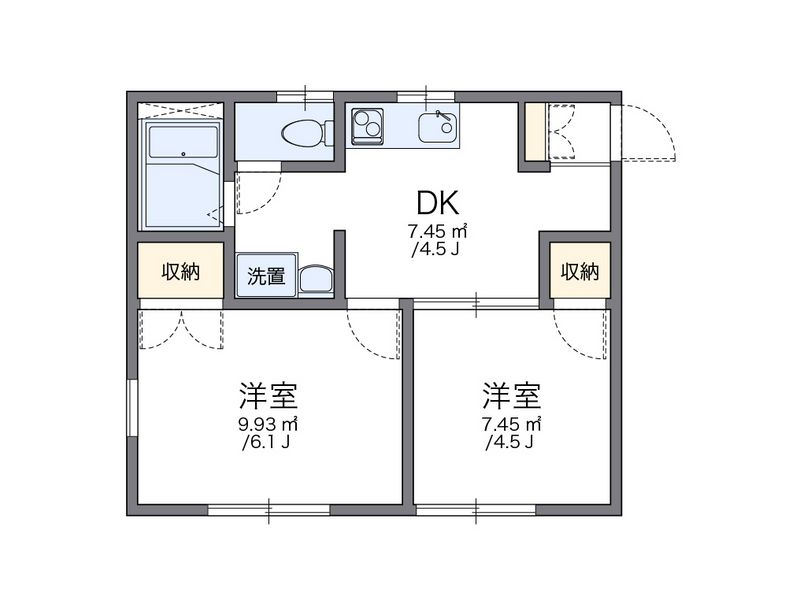 レオパレスアルカディア 間取図