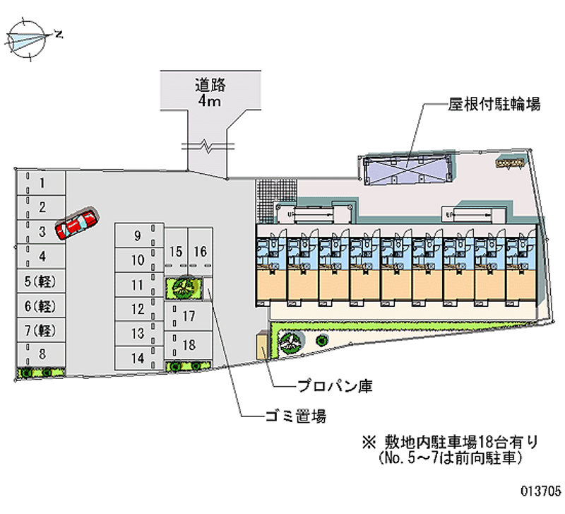 13705 Monthly parking lot