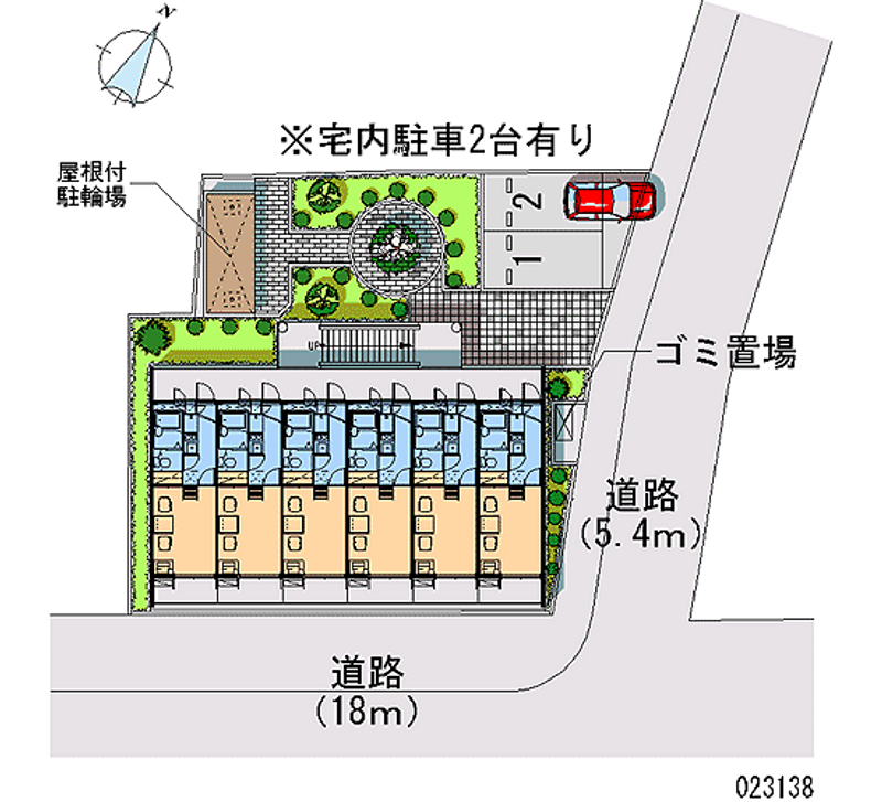 レオパレススターコート八雲台 月極駐車場