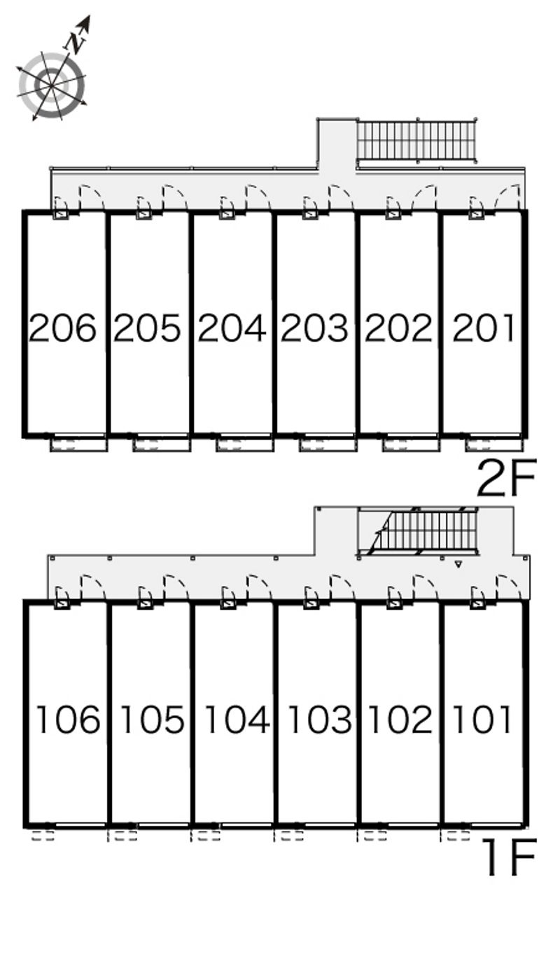 レオパレスコートリバーⅢ 間取り配置図