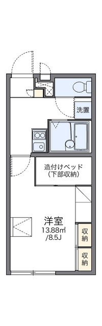 レオパレスシルク 間取り図