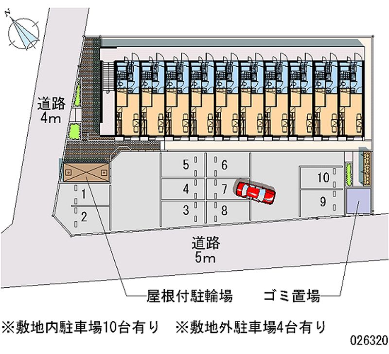 レオパレスアルテミス 月極駐車場