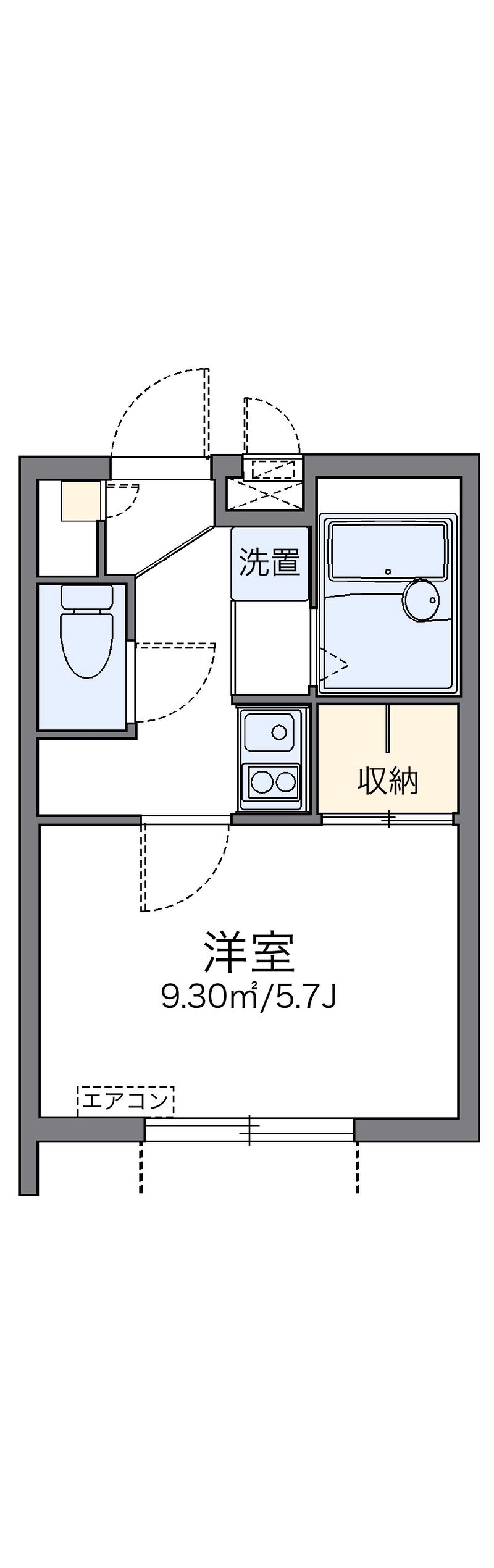 レオパレスニ中前一 間取図