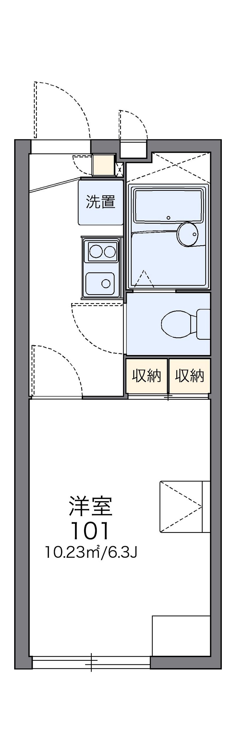 レオパレスぬまた 間取図