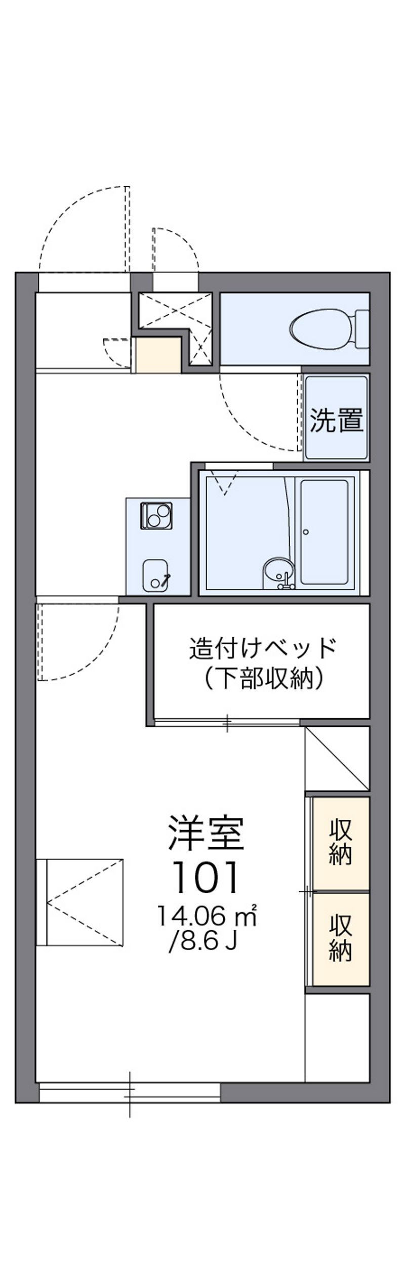レオパレスインフィールド 間取図