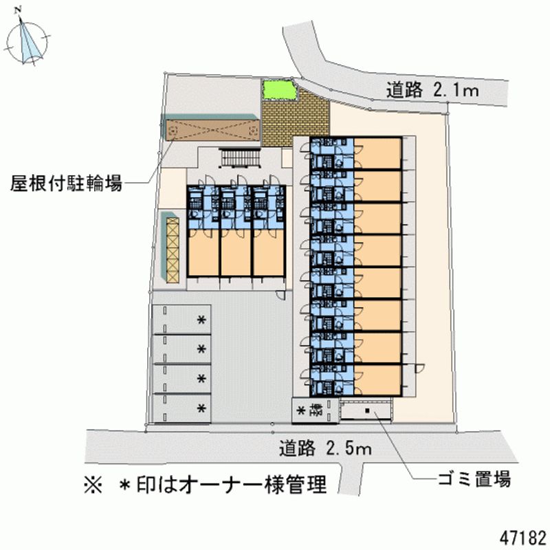 レオパレスＫ　Ｍ 区画図