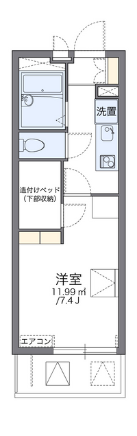 レオパレスリバーサイド西水元Ⅱ 間取り図